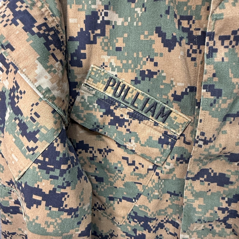 US Marines Shirt Mens Medium Regular Woodland MARPAT Camouflage Permethrin MCCUU - Picture 11 of 16